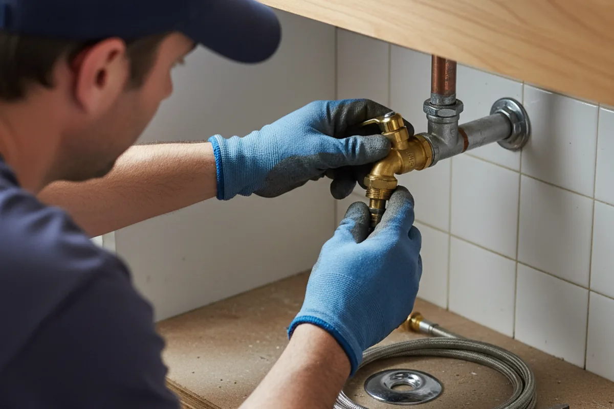 Shutoff valve and fitting work during Repiping in Flat Rock